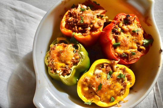 Spicy Pineapple Stuffed Peppers