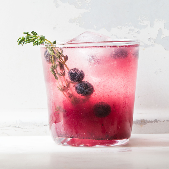 Blueberry Jam + Prosecco Cocktail