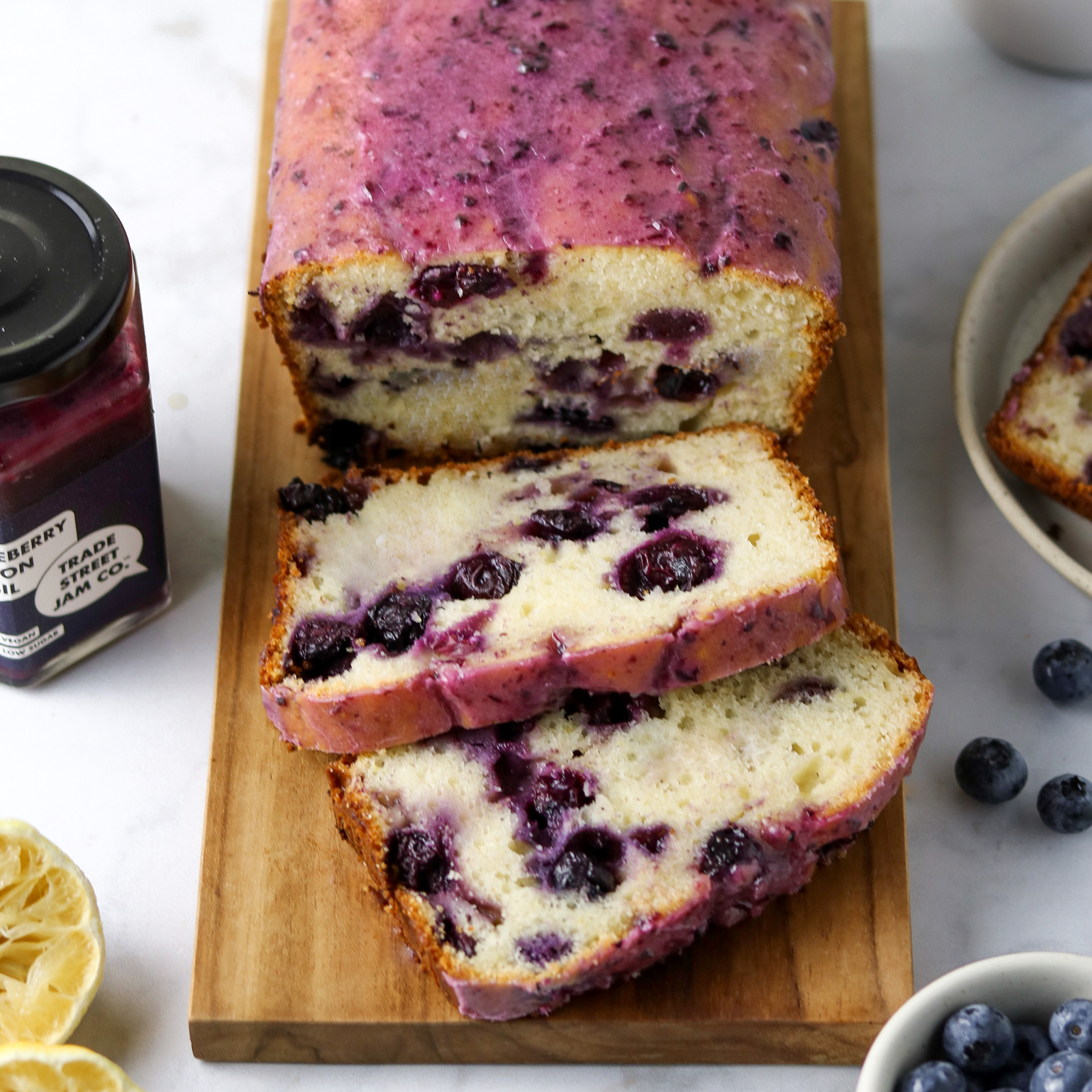 Blueberry Lemon Basil Jam Cake Trade Street Jam Co