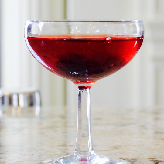 Plum, Lillet Rosé + Gin Cocktail
