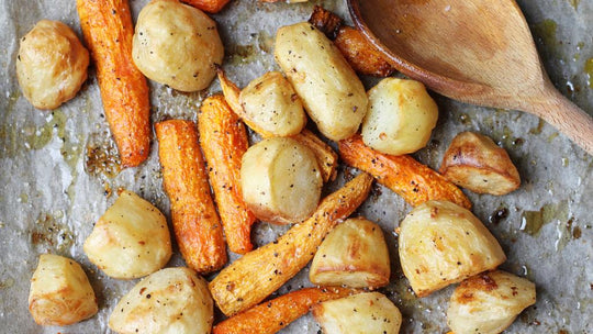Roasted Potatoes + Carrots (Easy Sheet Pan)