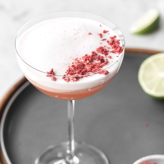 Spicy Strawberry Mezcal Sour