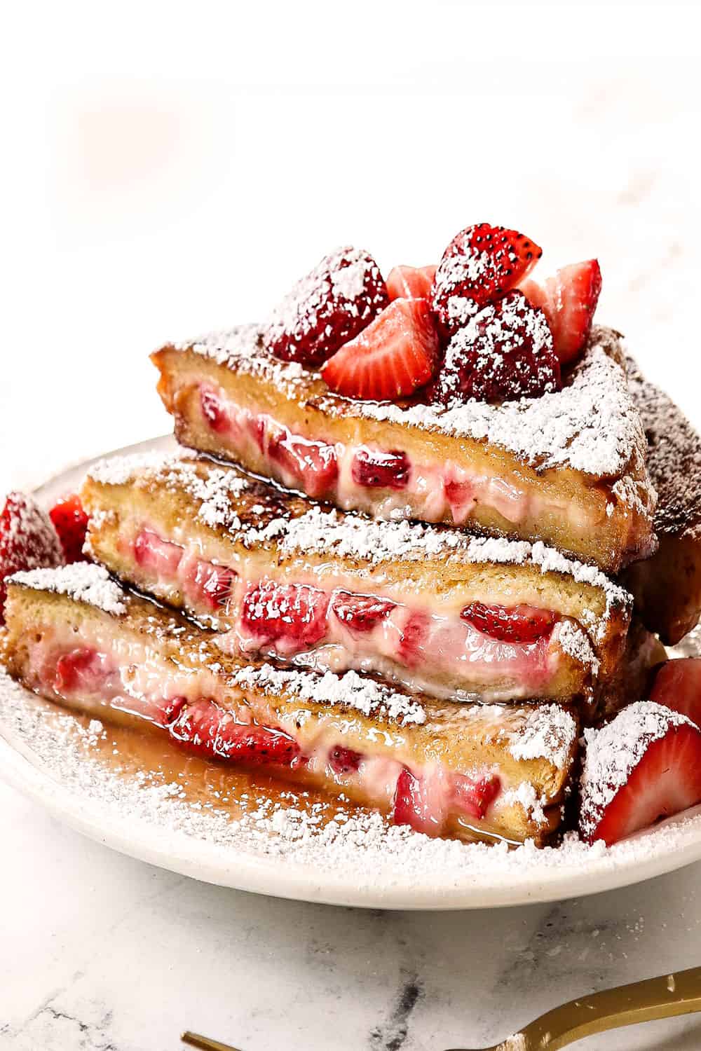 Baked Strawberry Raspberry Cream Cheese Stuffed French Toast – Trade ...